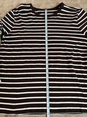 Gap M Tall Vintage Wash Brown Stripe Long Sleeve Tee